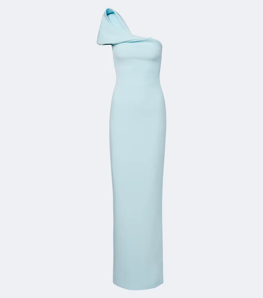 Blanchette One-Shoulder Crpe Gown by Safiyaa