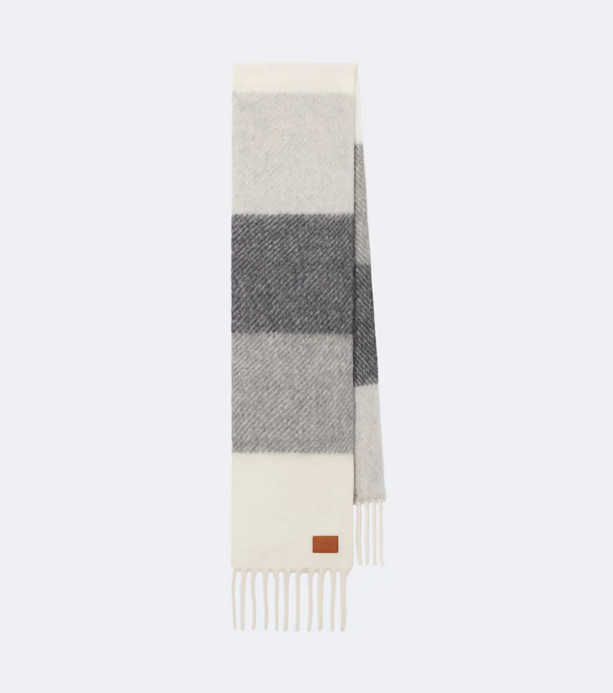 Striped Jacquard Alpaca and Wool-Blend Scarf