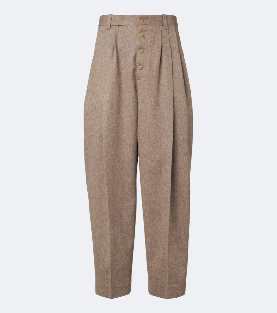 Fernando Virgin Wool Barrel-Leg Pants by JACQUEMUS
