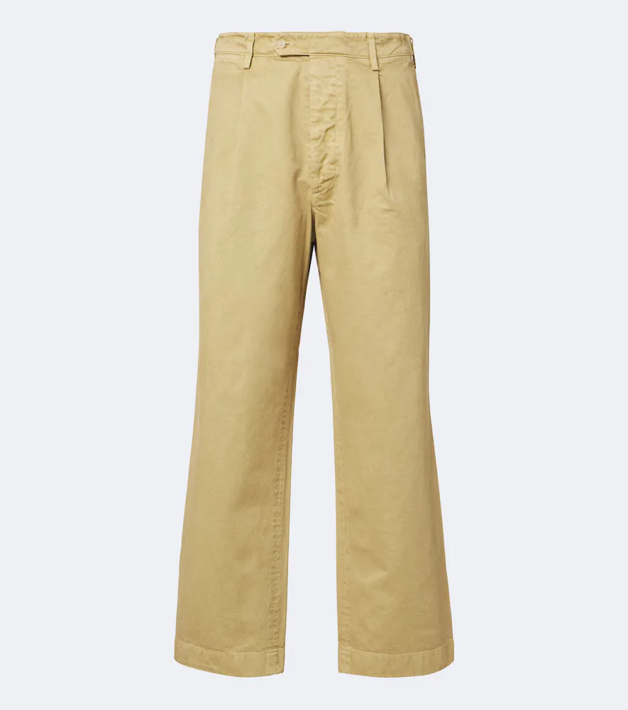 Pleated Cotton Chinos by Auralee