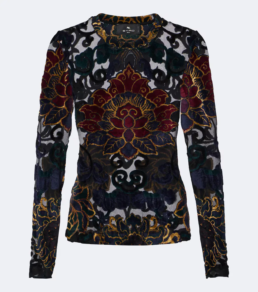 Devoré Floral Sheer Top by ETRO