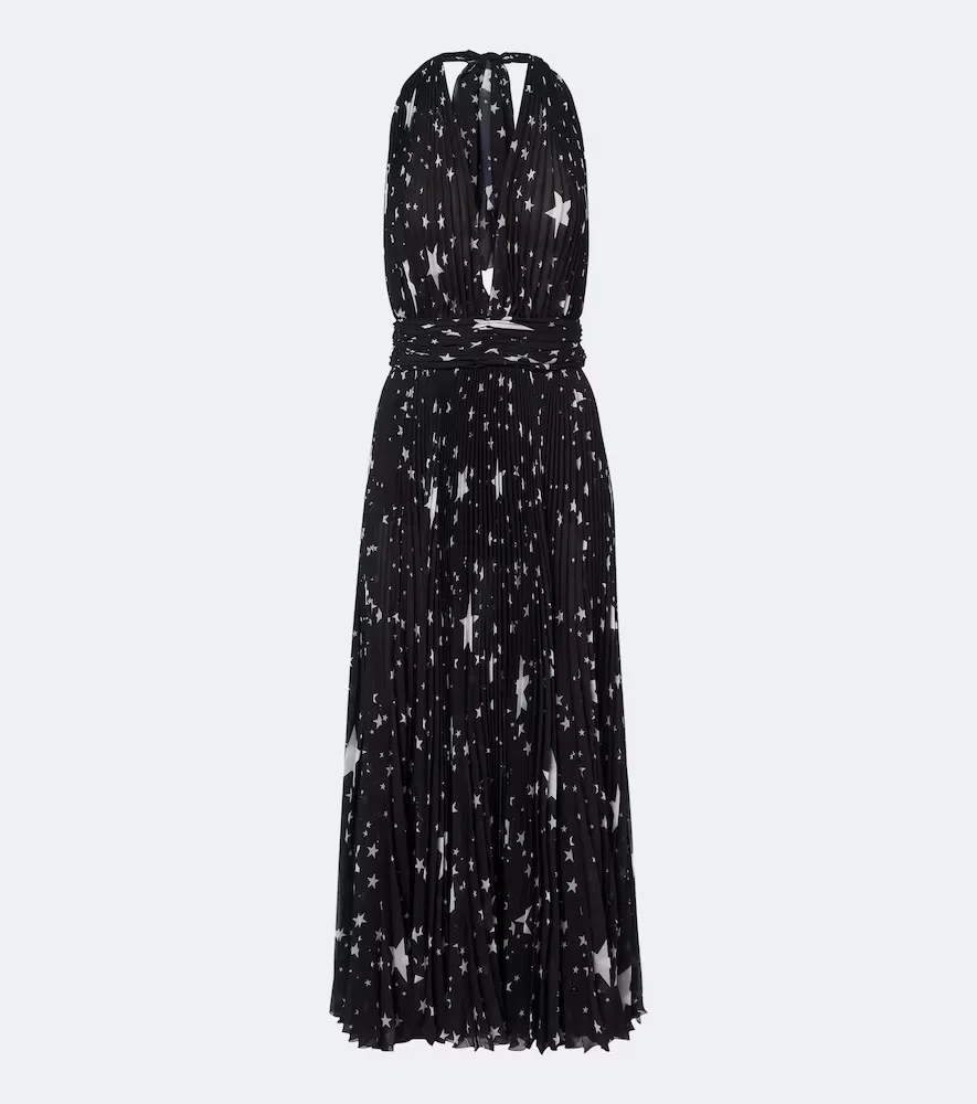 Printed Pleated Maxi Dress by Dolce&Gabbana