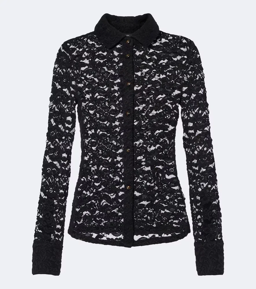 Wittaker Sheer Lace Blouse by Veronica Beard