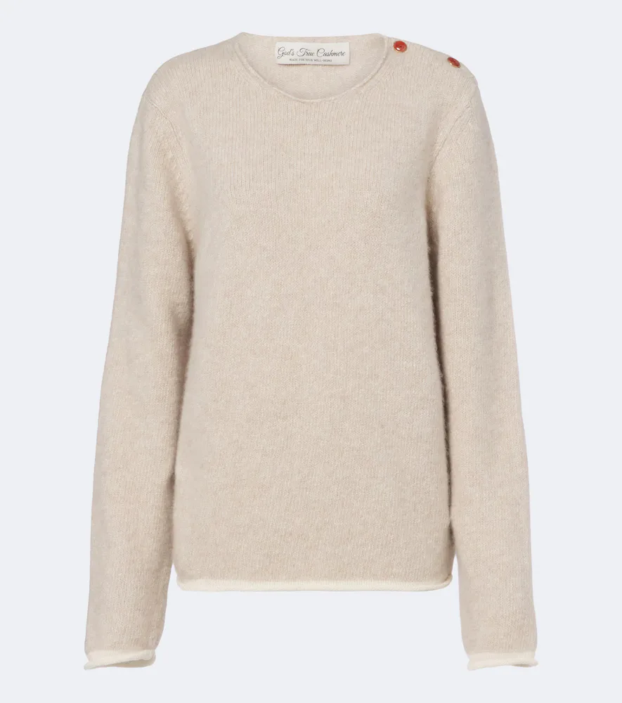 Sand Cashmere Sweater with Carnelians by Gods True Cashmere