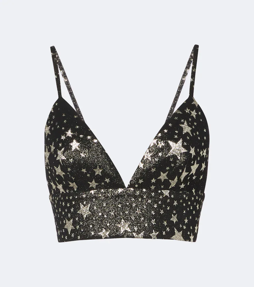 Jacquard Silk-Blend Crop Top by Dolce&Gabbana