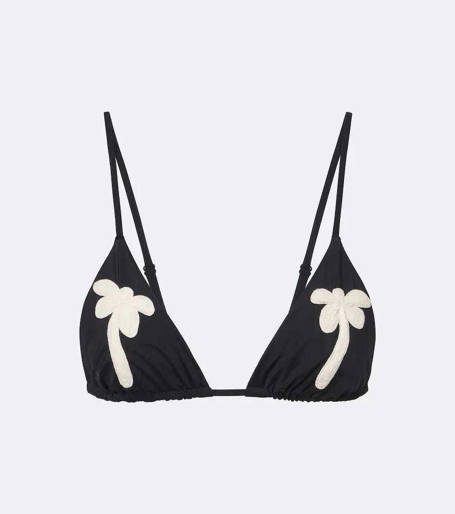 Embroidered Bikini Top by Johanna Ortiz