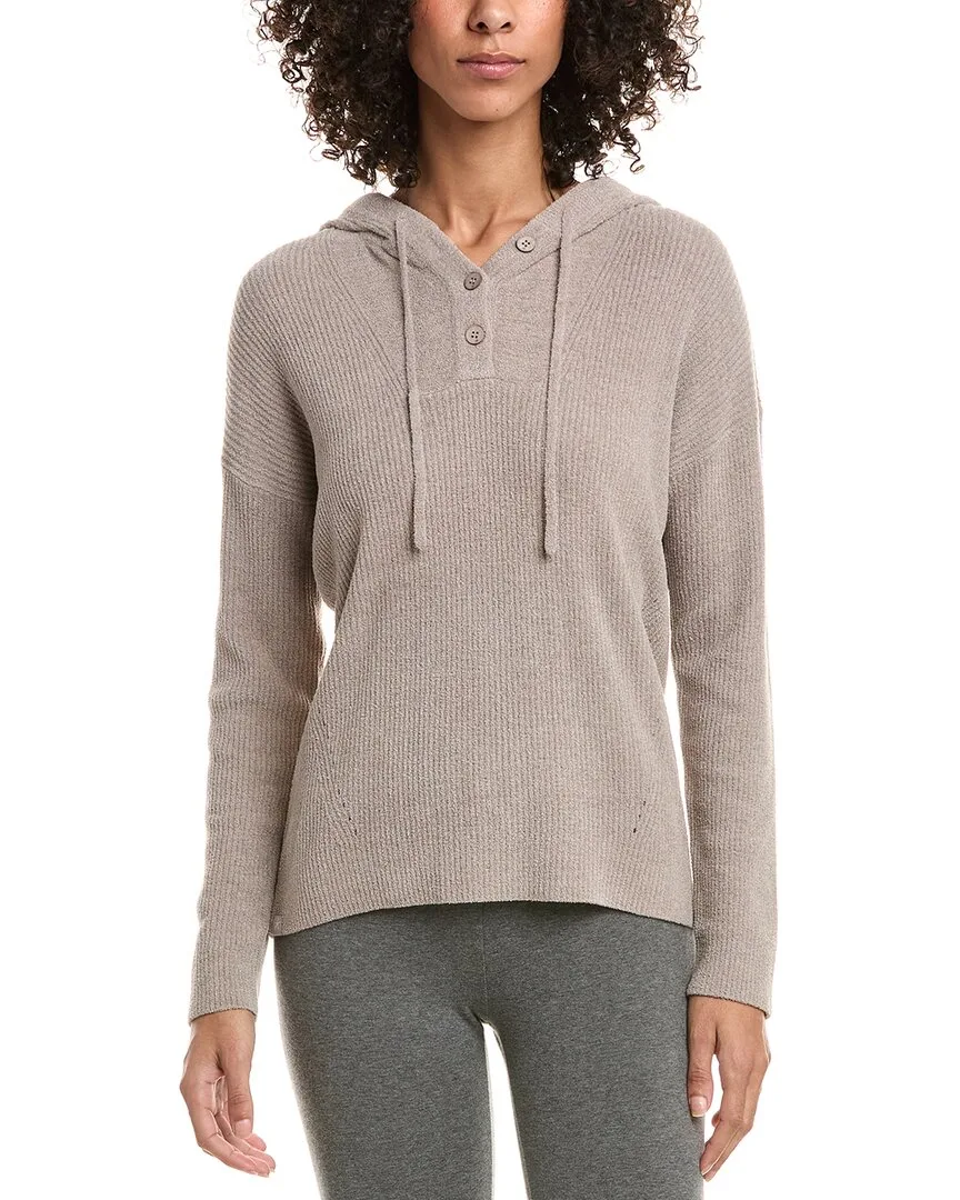 Cozychic Ultra Lite Ribbed Henley Hoodie by Barefoot Dreams