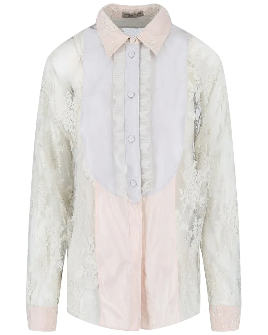 Lace Patterned Blouse by Bottega Veneta