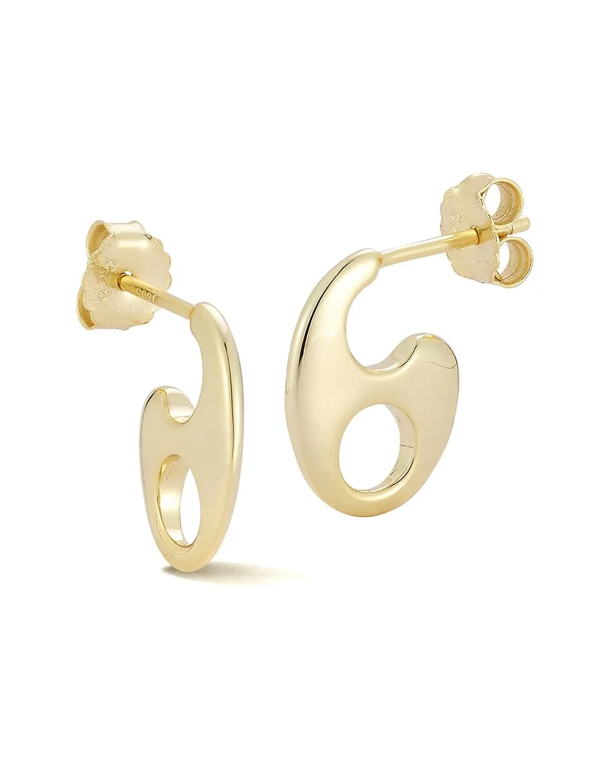 14K Plated Silver Mariner Link Earrings by Glaze Jewelry