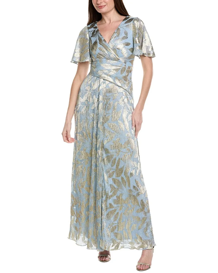 Foil Leaf Draped Gown