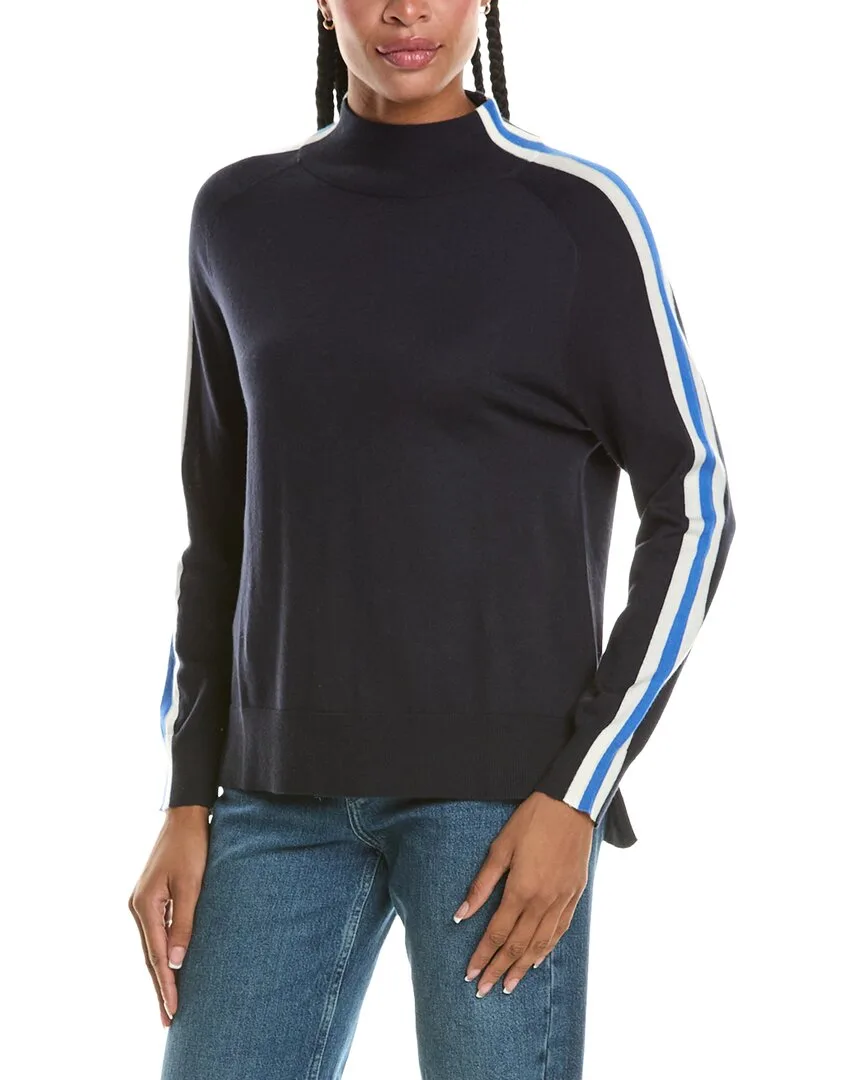 Stripe Sleeve Cashmere-Blend Sweater by Npeal