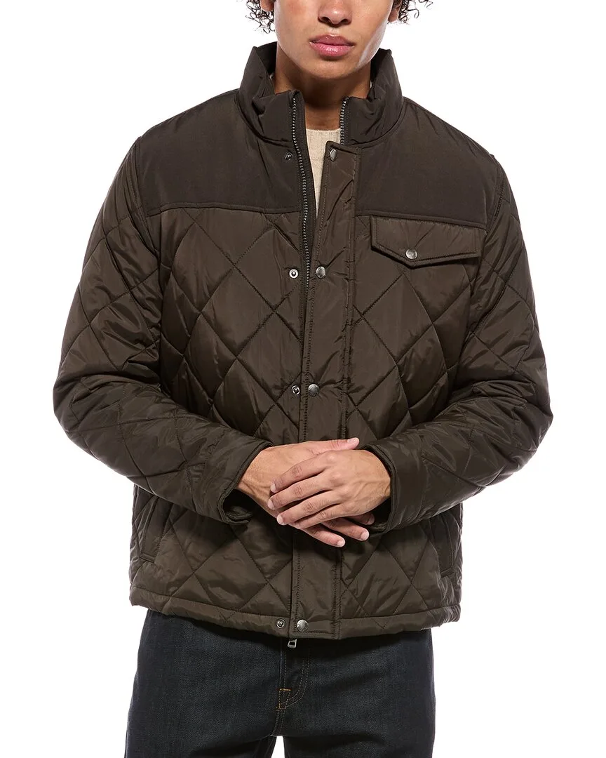 Signature Diamond Quilted Mixed Media Jacket