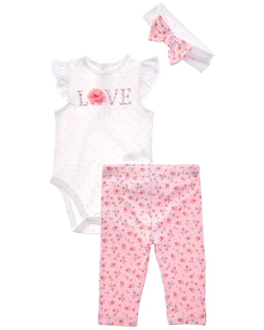 Love Bodysuit Pant Headband by Little Me