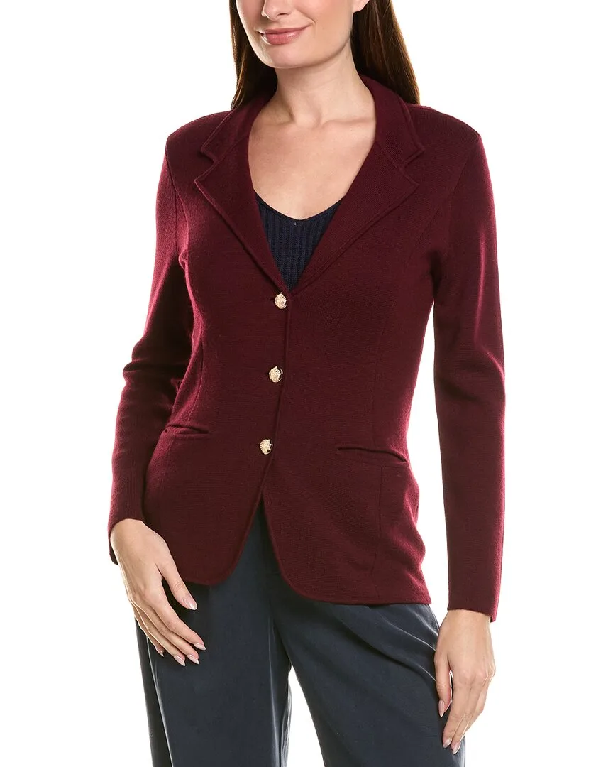 Wool-Blend Sweater Blazer