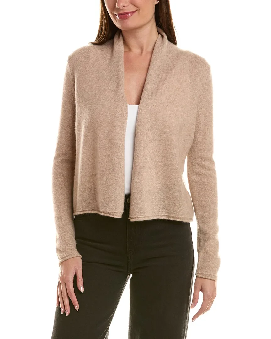 Short 100% Cashmere Open Cardigan