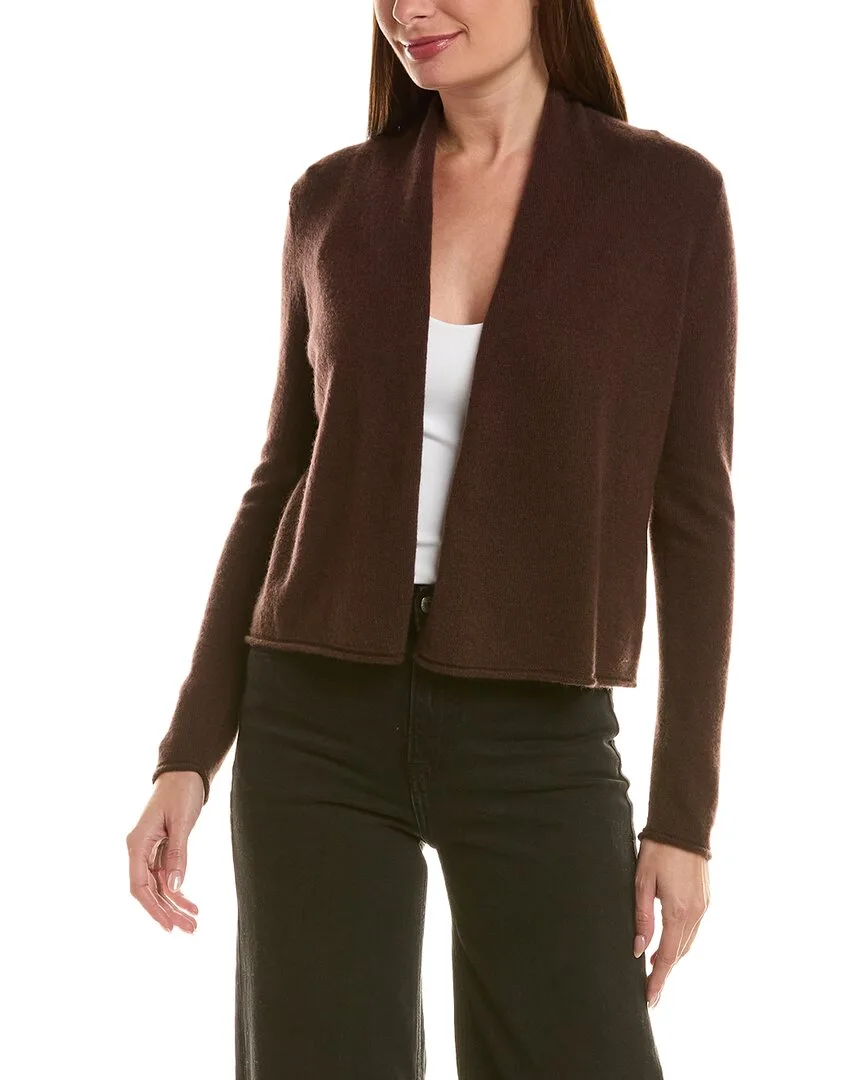 Short 100% Cashmere Open Cardigan
