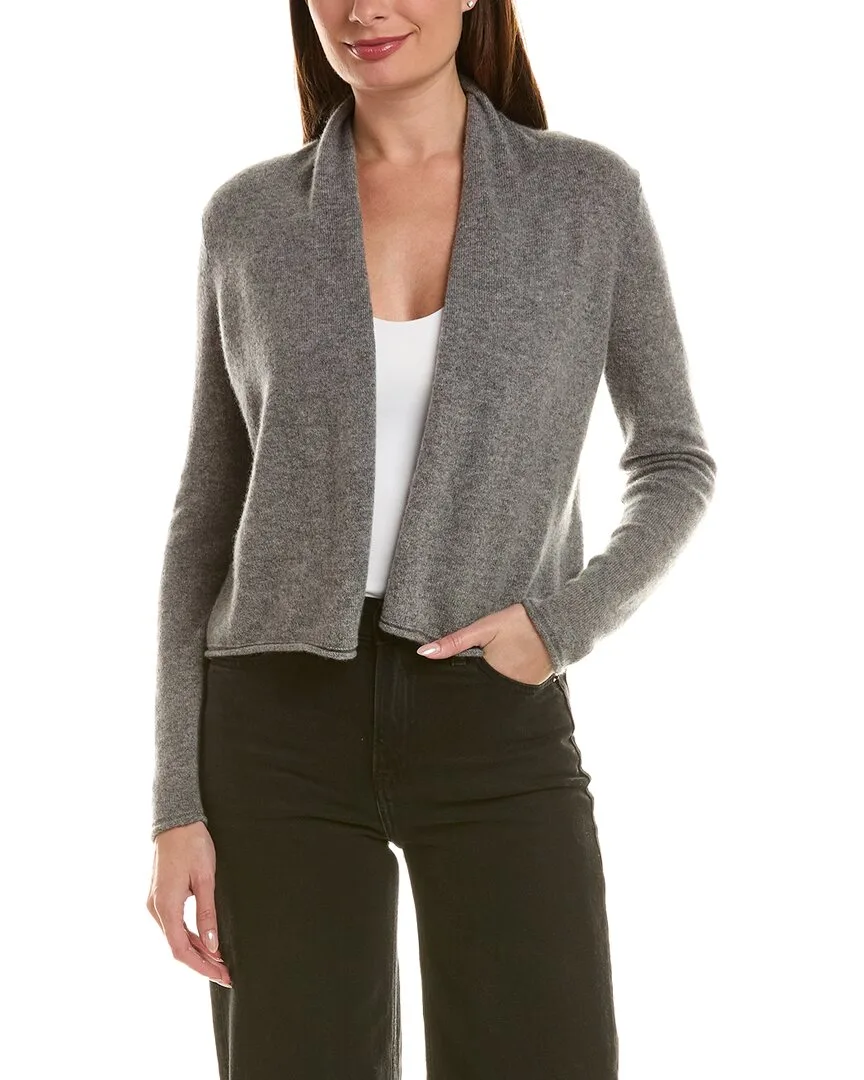 Short 100% Cashmere Open Cardigan