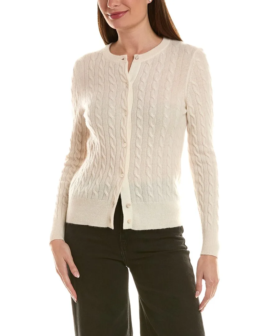 Cable 100% Cashmere Cardigan