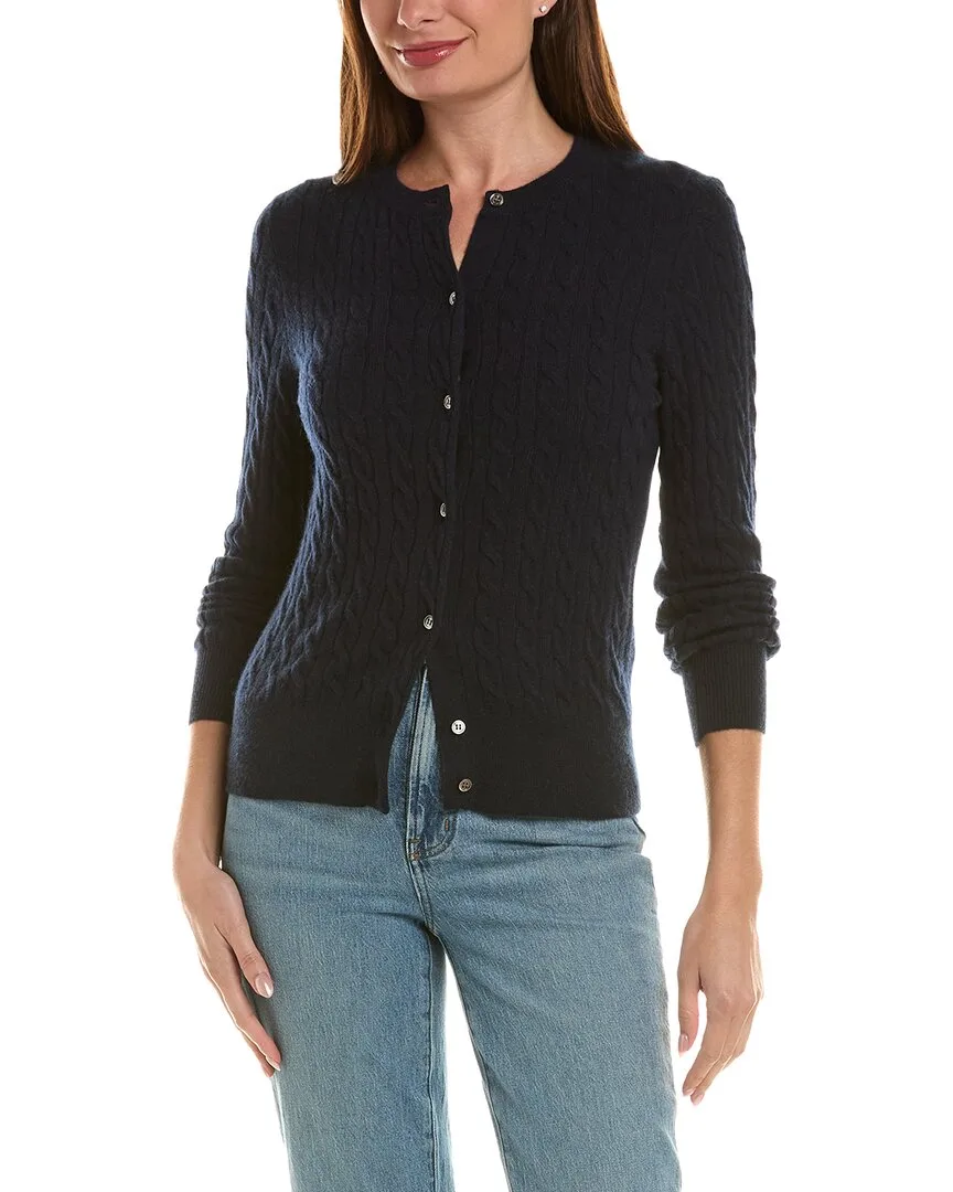 Cable 100% Cashmere Cardigan