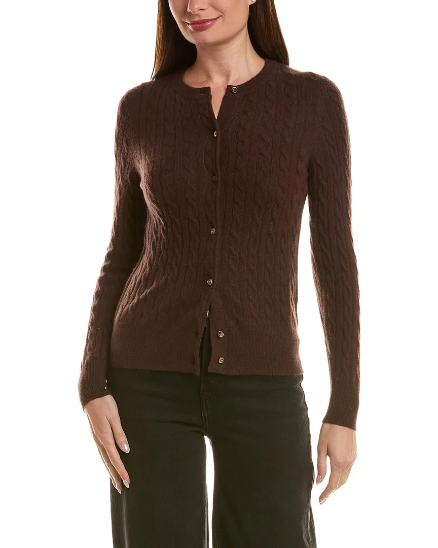 Cable 100% Cashmere Cardigan