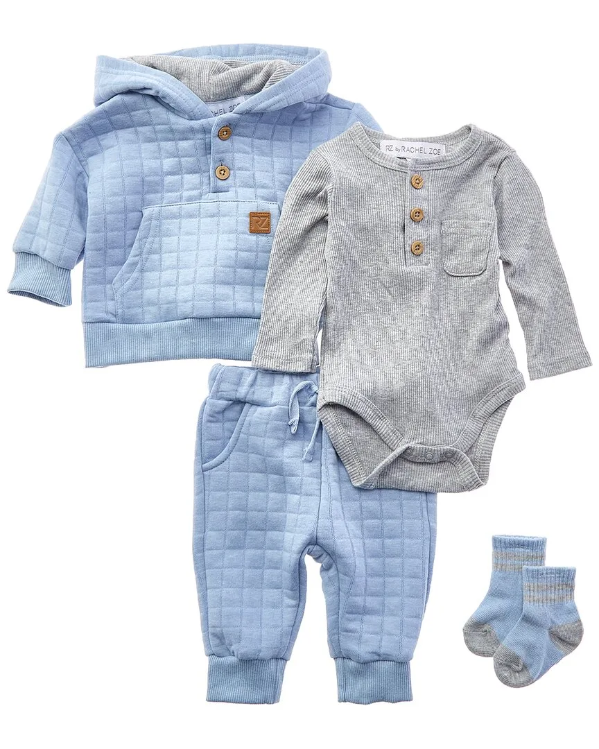 4Pc Quilted Jogger Set by Rachel Zoe