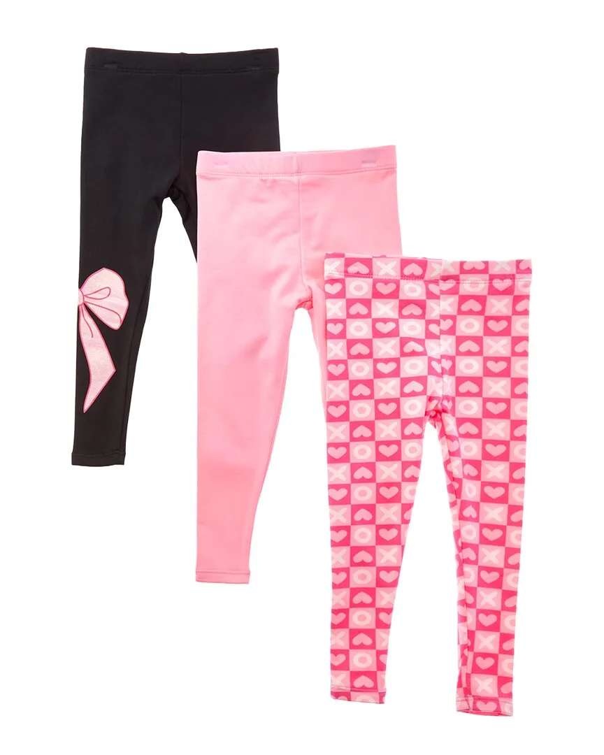 3Pk Xoxo Brushed Fleece Legging by Freestyle