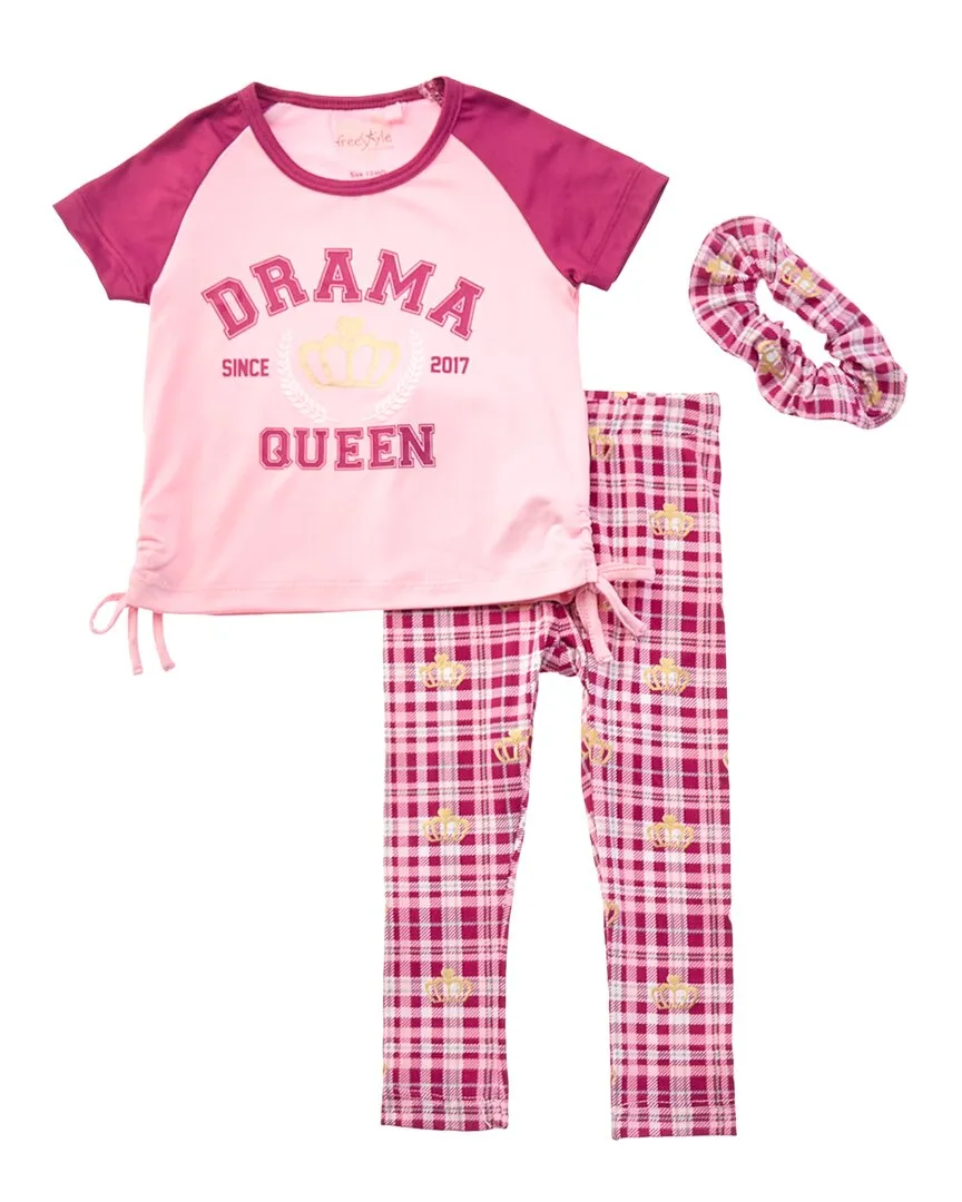 3Pc Drama Queen Legging Set by Freestyle