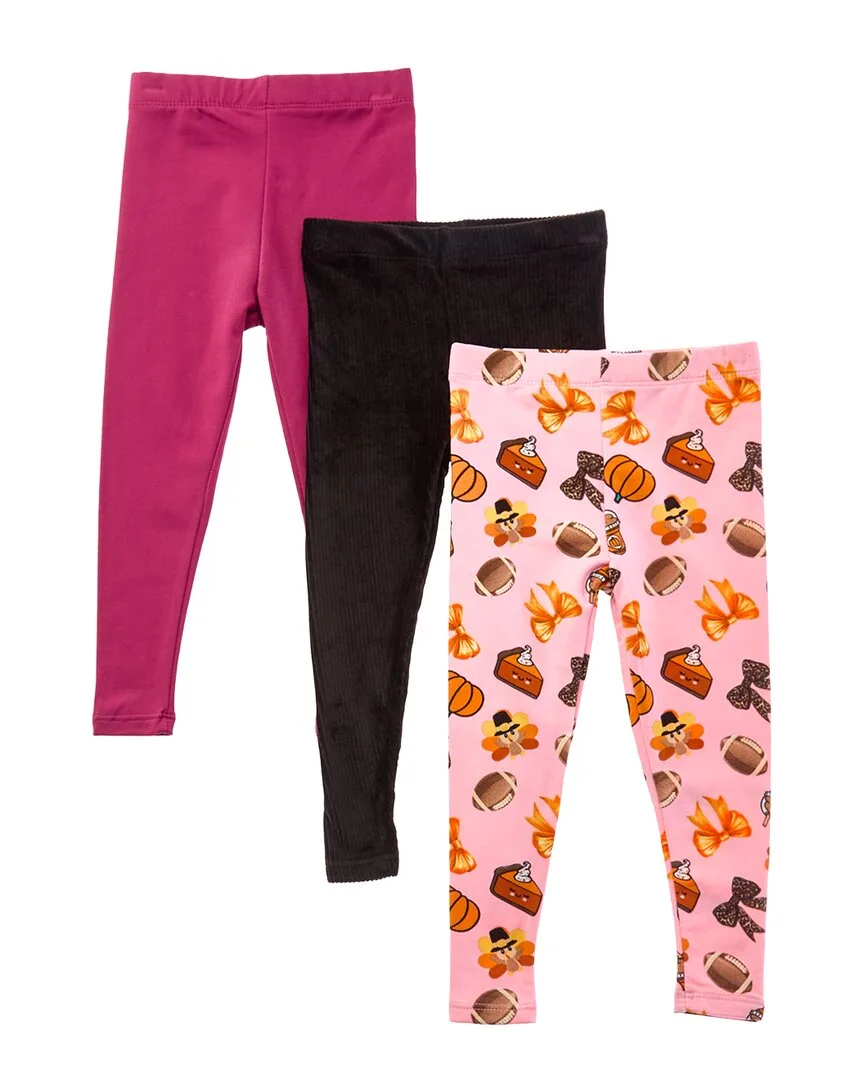 3Pk Fall Yall Brushed Fleece Legging by Freestyle