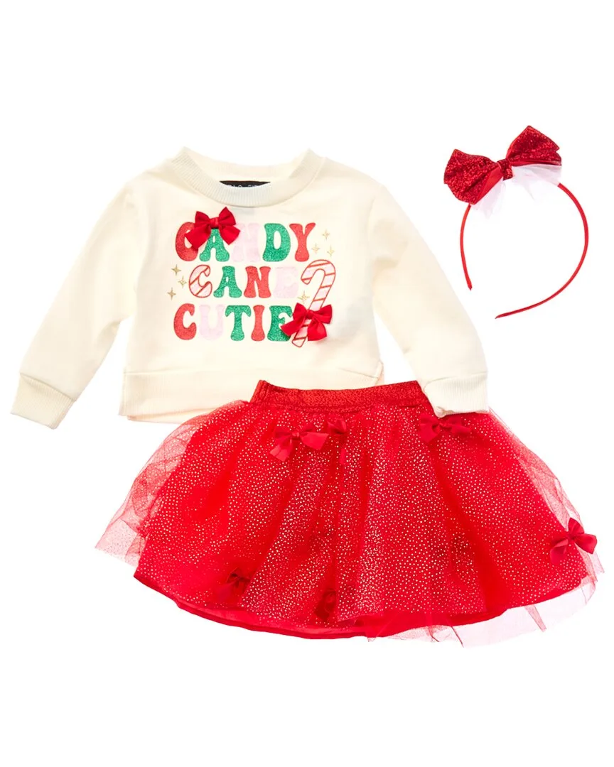 3Pc Candy Cane Cutie Tutu Skirt Set by Freestyle