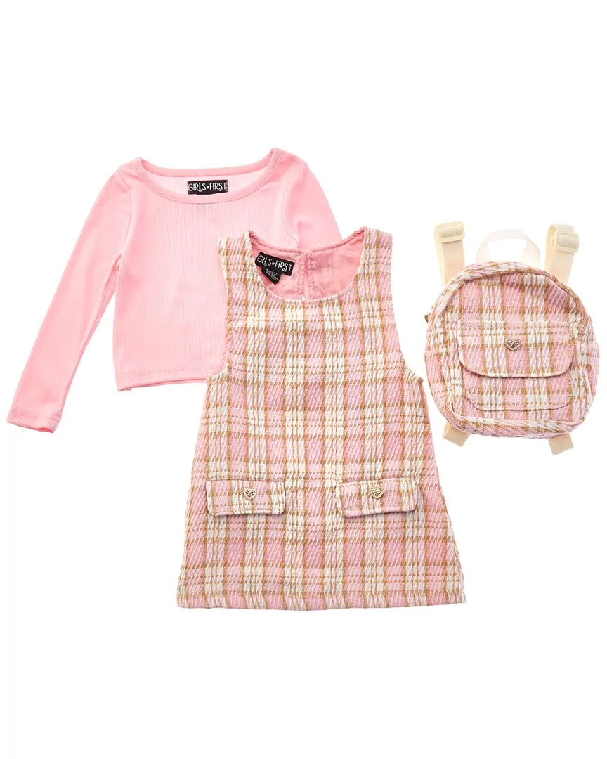 3Pc Jawbreaker Boucle Jumper Dress Set by Freestyle