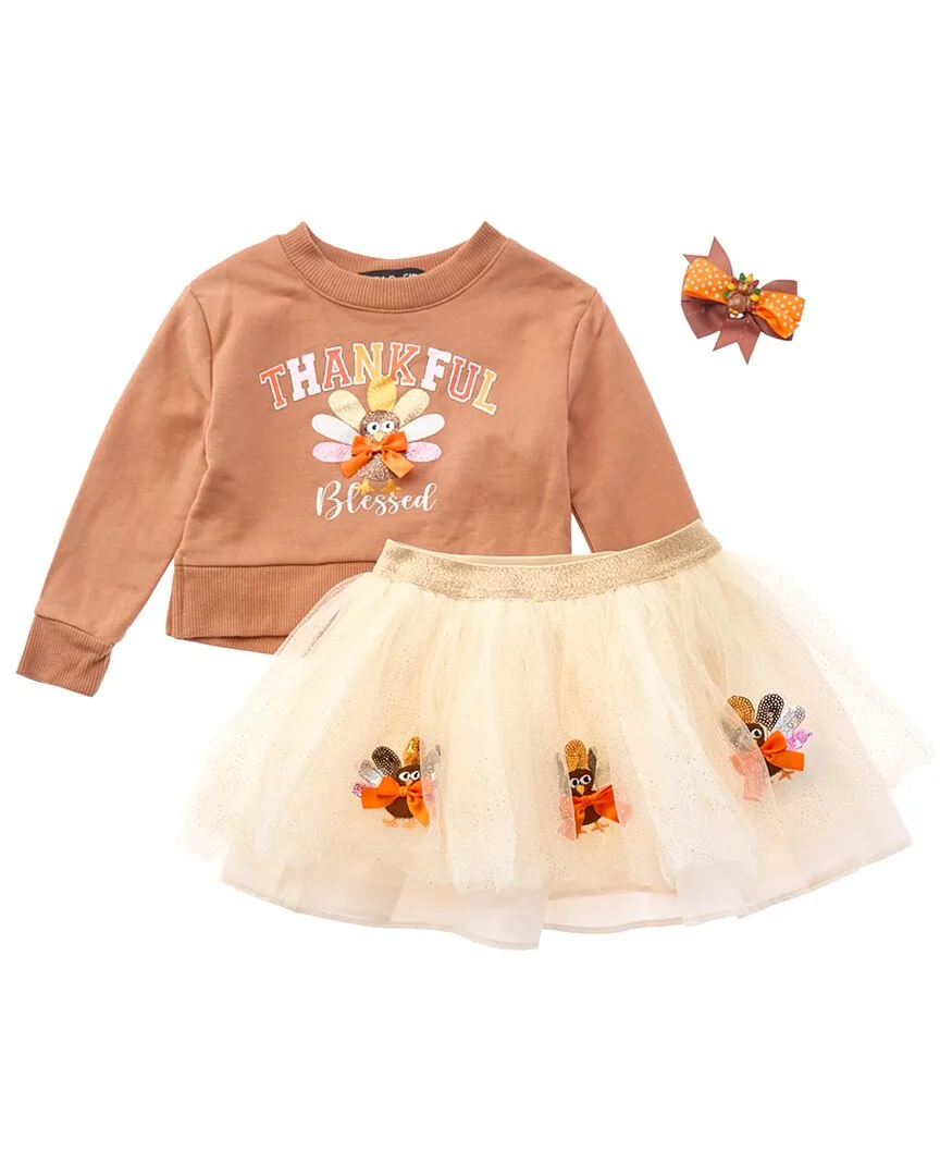 3Pc Thankful & Blessed Tutu Skirt Set by Freestyle
