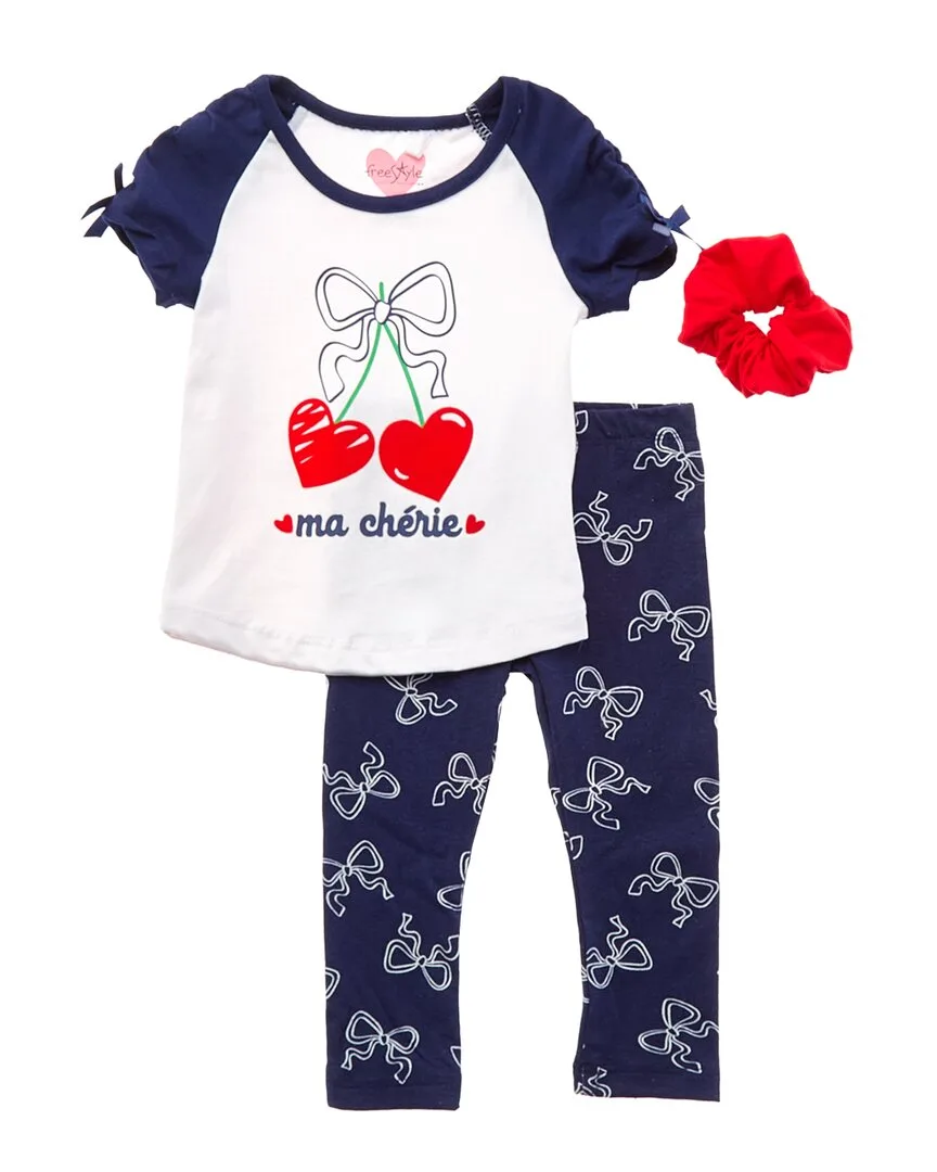 3Pc Ma Cherie Legging Set by Freestyle