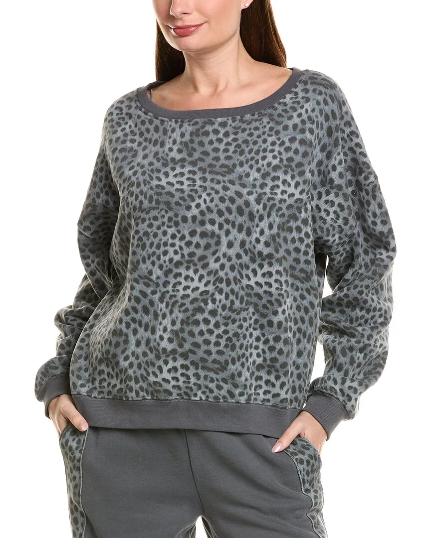 Printed Fleece Off Shoulder Top