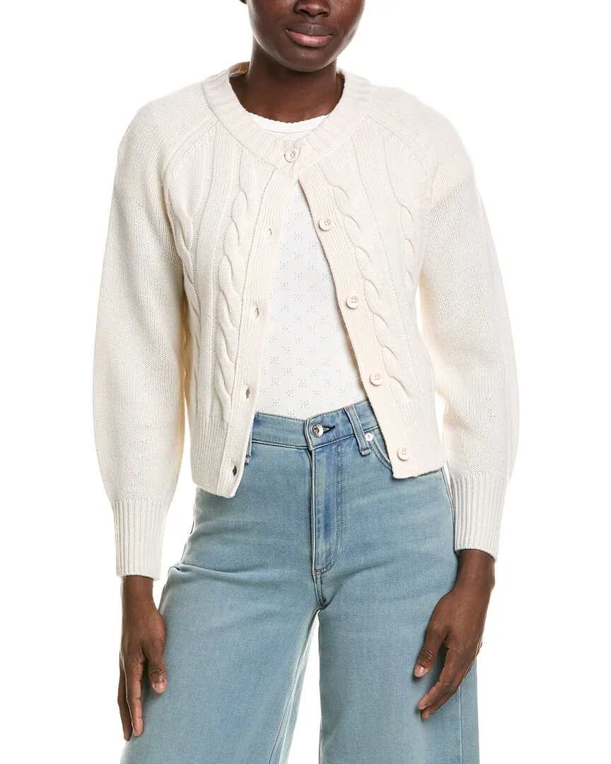 Crop Wool & Cashmere-Blend Cardigan