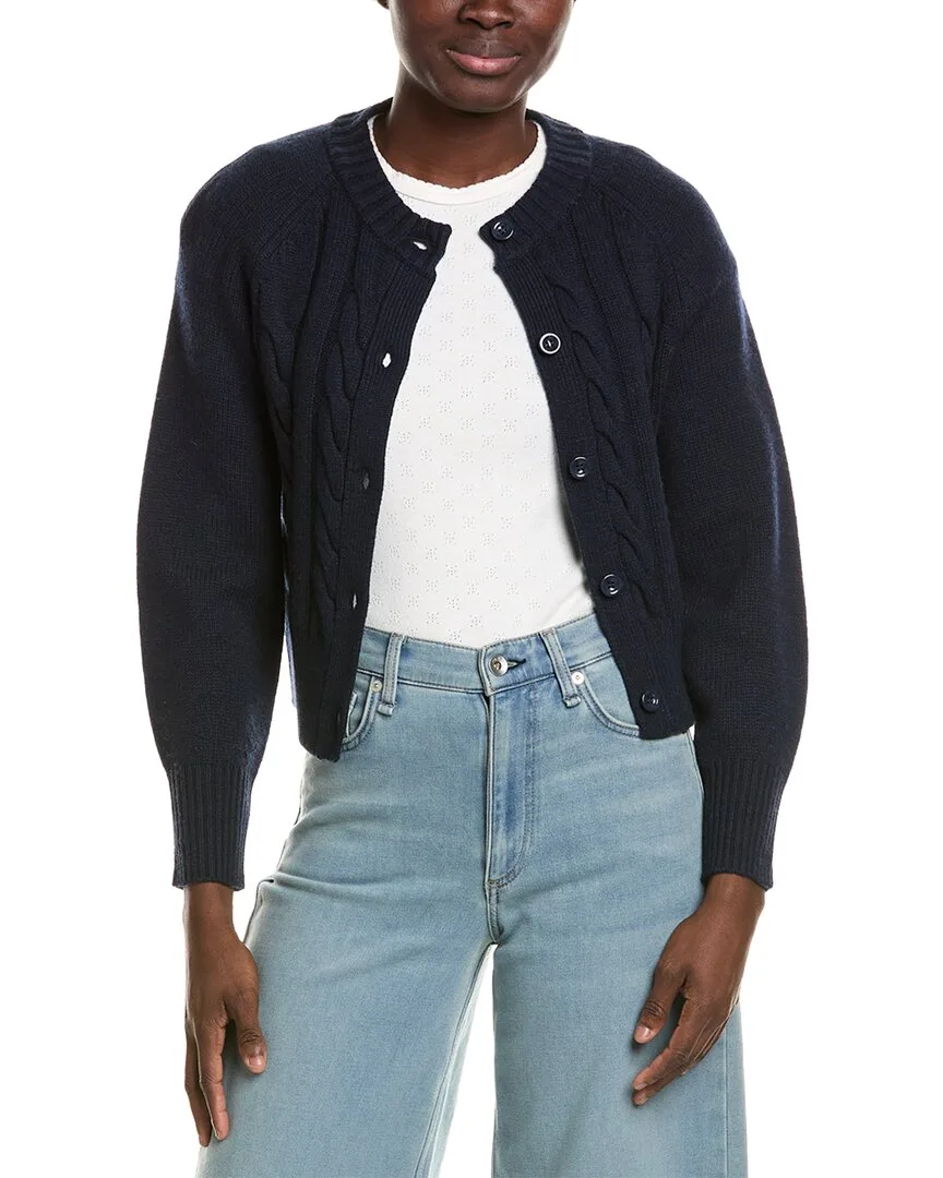 Crop Wool & Cashmere-Blend Cardigan