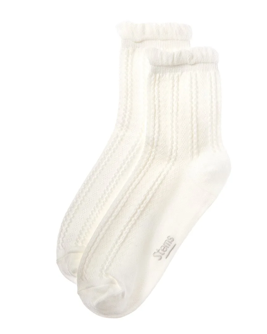 Pointelle Crew Socks by Stems