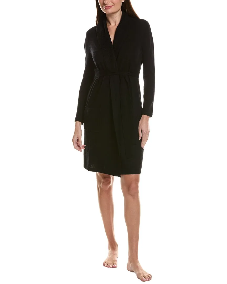 Shawl Wool & Cashmere-Blend Jersey Robe by Sofia Cashmere