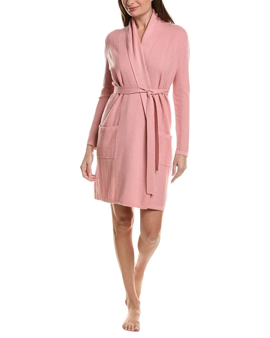 Herringbone Wool & Cashmere-Blend Robe by Sofia Cashmere