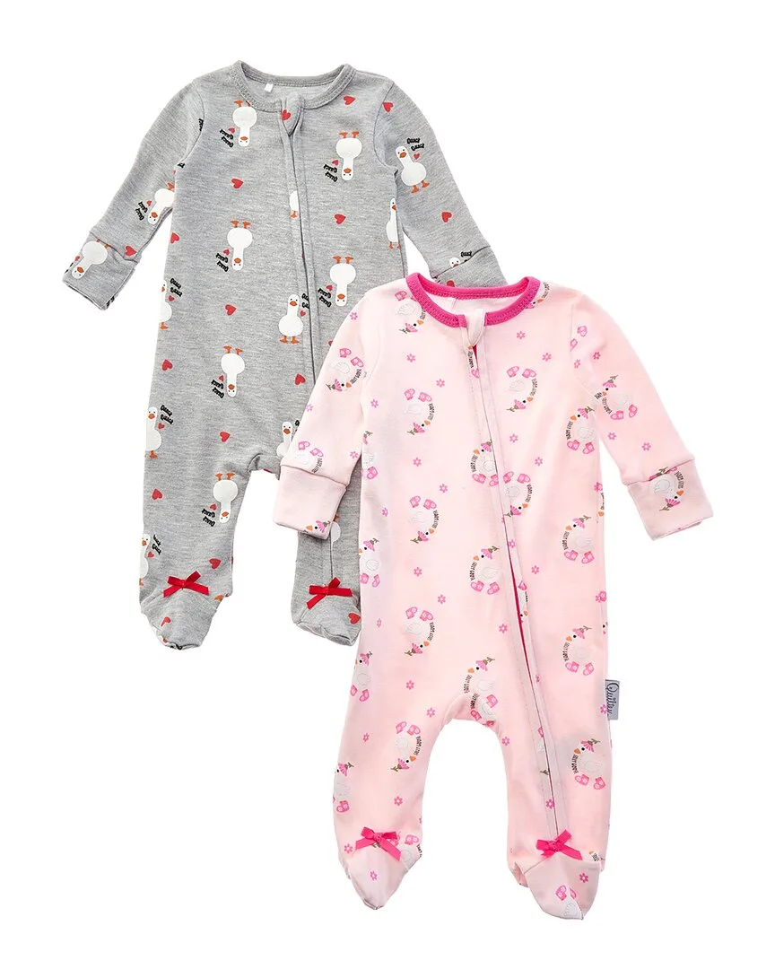 2Pk Silly Goose Footed Coverall by Quiltex
