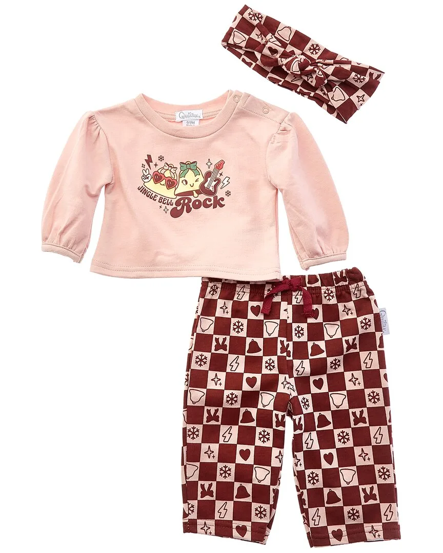 3Pc Jingle Bell Rock Pant Set by Quiltex