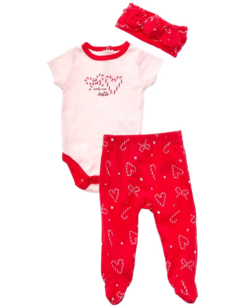 3Pc Candy Cane Cutie Pant Set by Quiltex