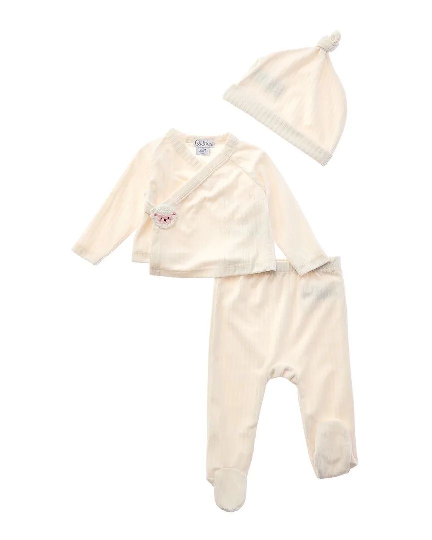 3Pc Lamb Cardigan Set by Quiltex