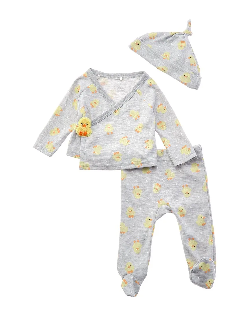 3Pc Ducks Cardigan Set by Quiltex