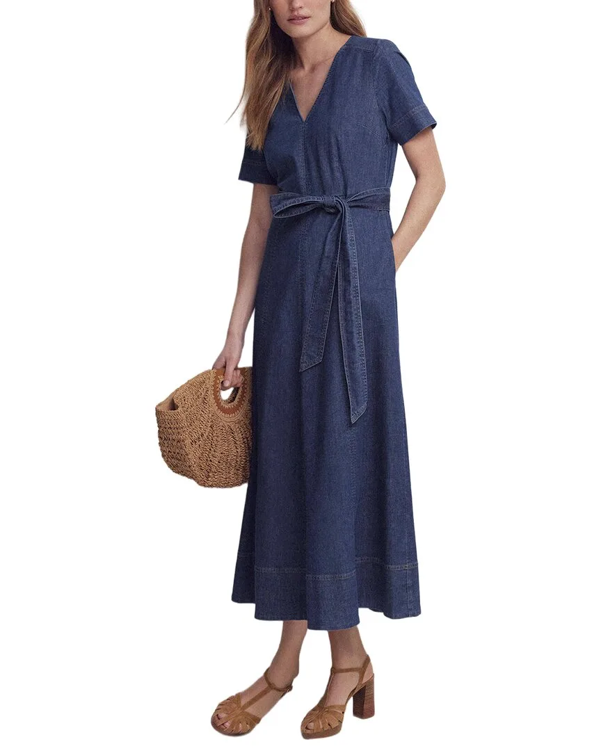 V-Neck Denim Dress