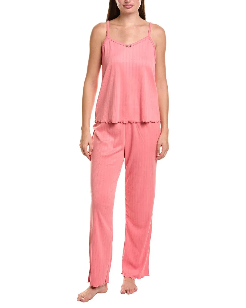 3Pc Solid Pointelle Cami, Pant, & Short Set by Flora by Flora Nikrooz
