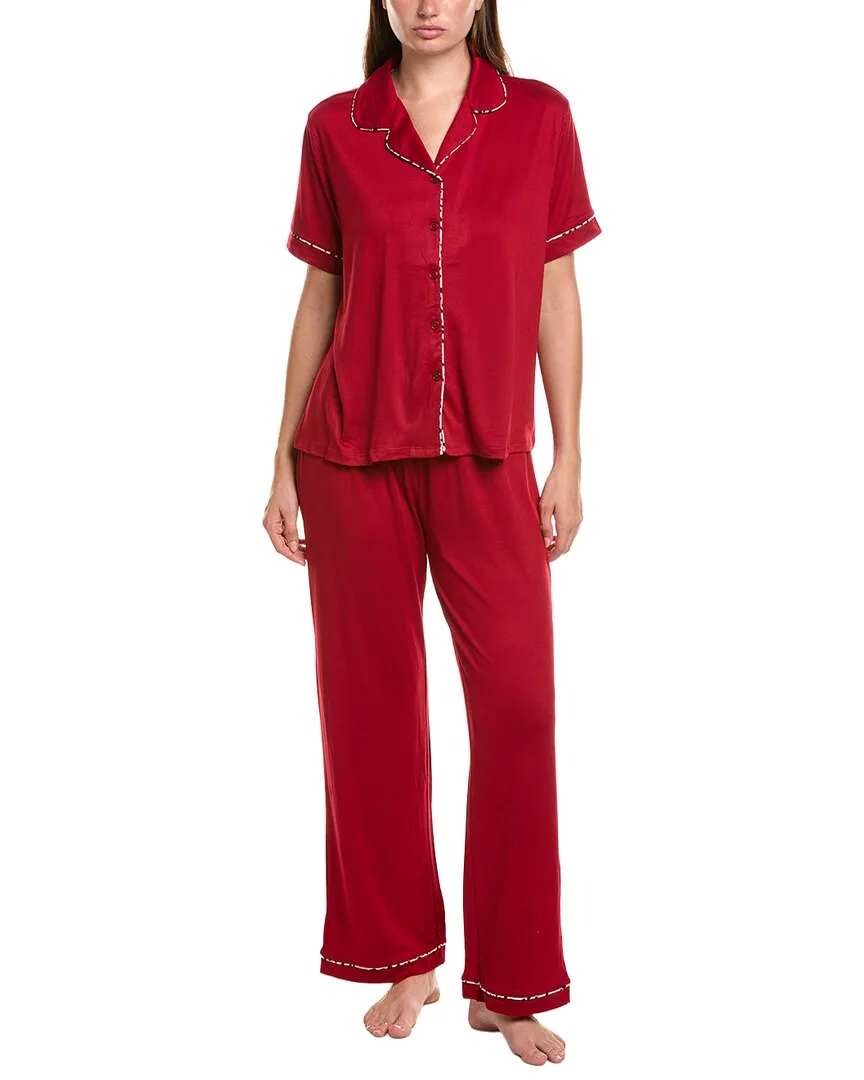 2Pc Solid Knit Shirt, Short, & Pant Set