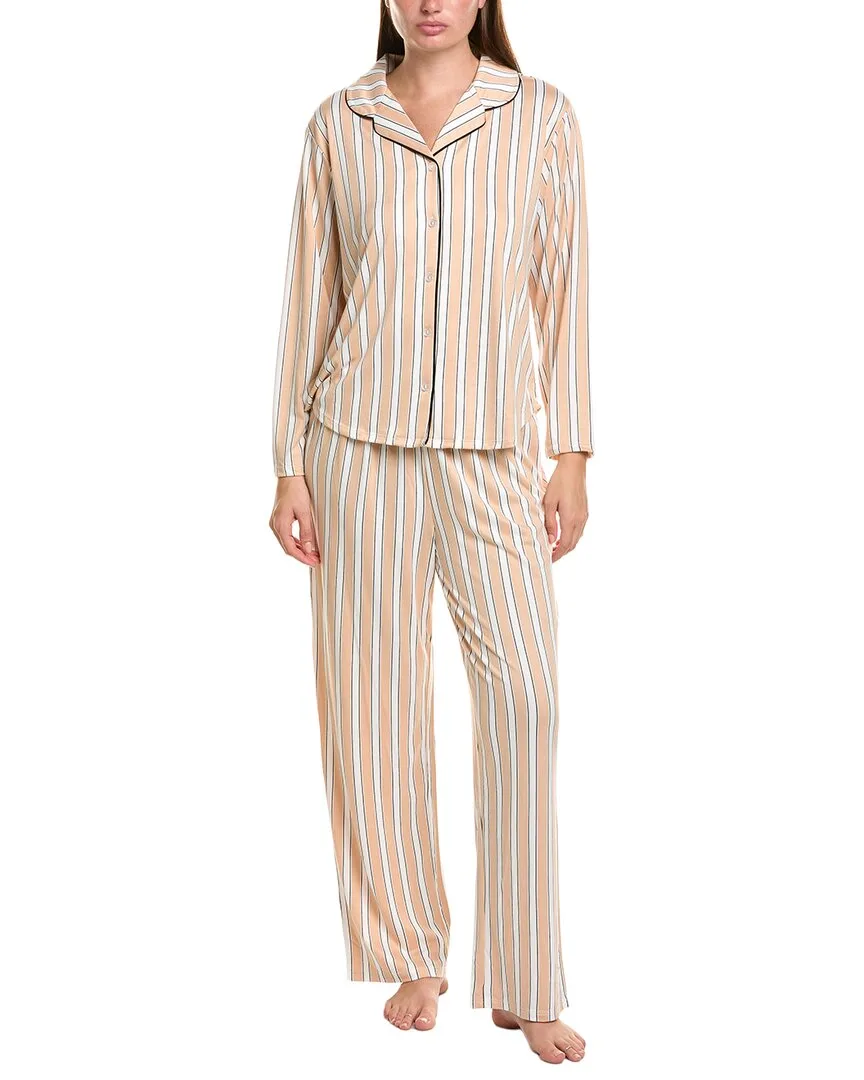 2Pc Printed Knit Pajama Set by Flora by Flora Nikrooz