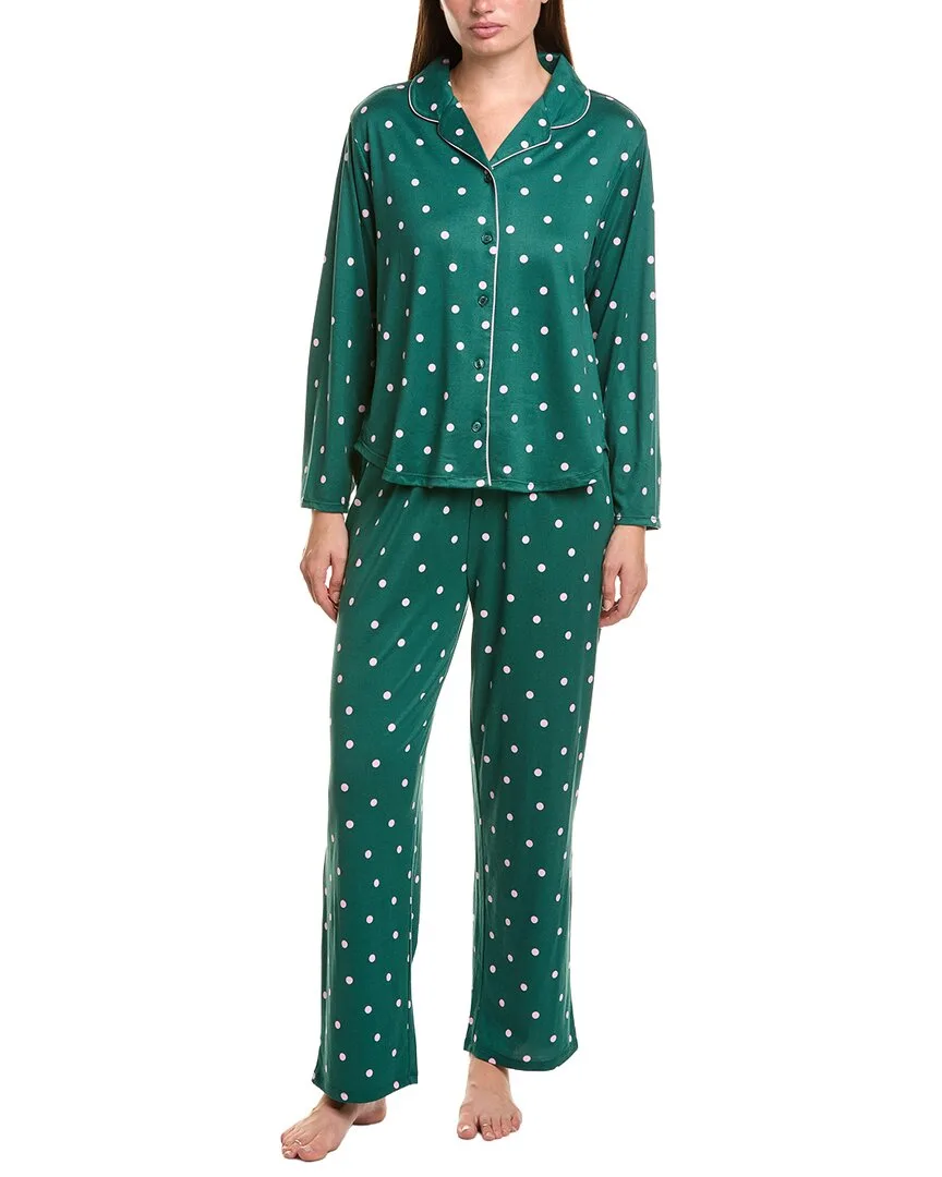 2Pc Printed Knit Pajama Set