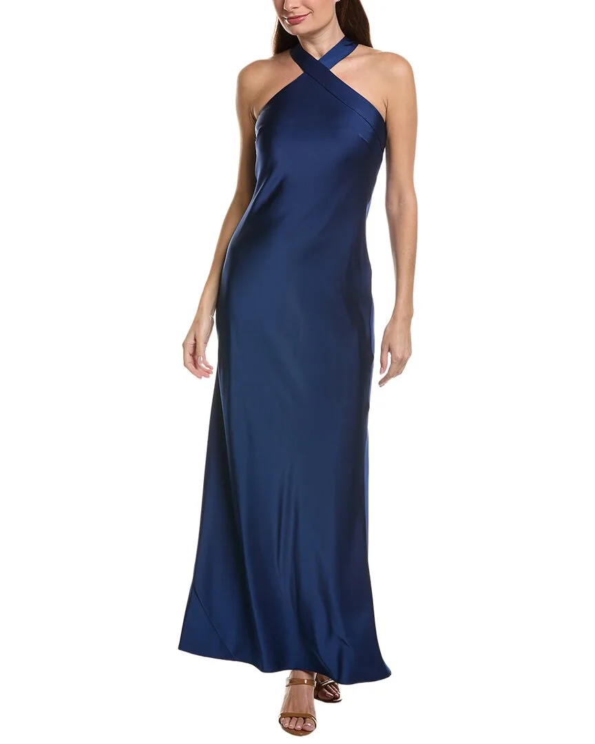 Stretch Satin Long Dress