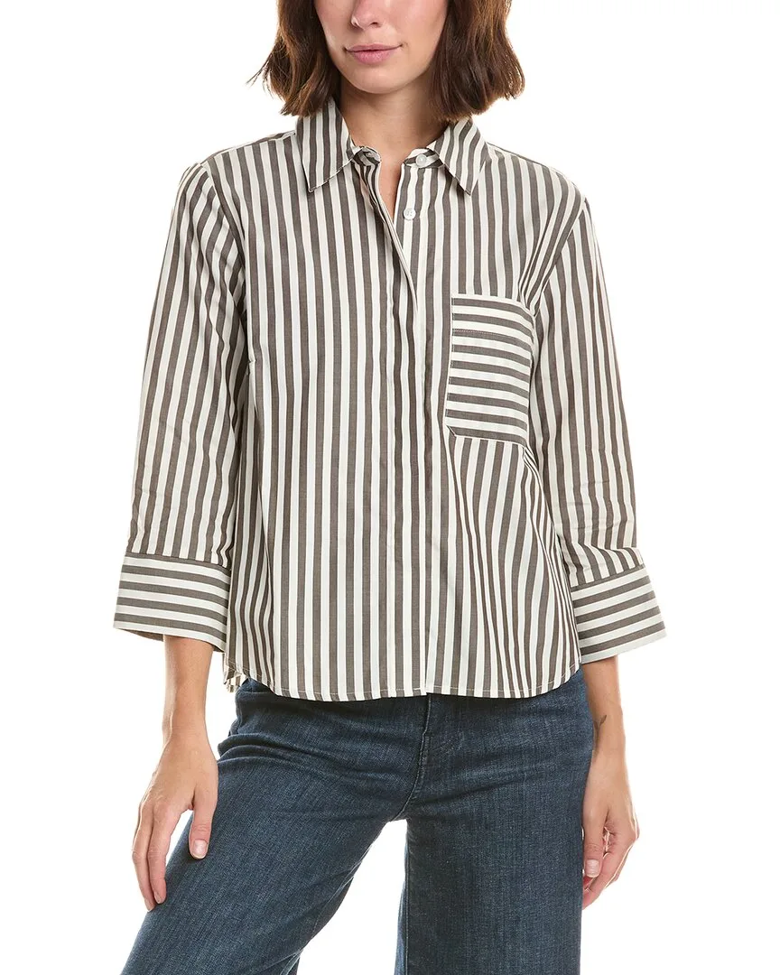 Quarter Sleeve Stripe Shirt